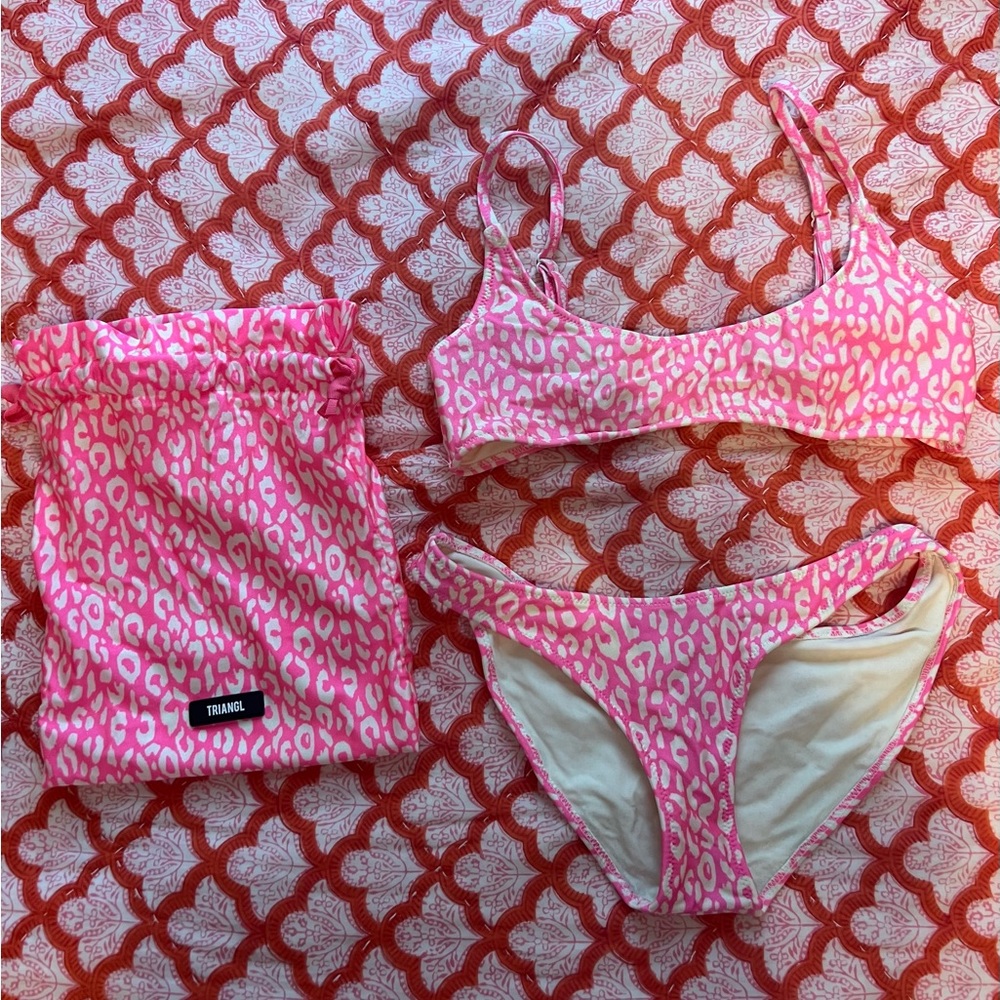 triangl maci-pink leopard bikini